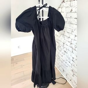 Oak abd fort black Midi cotton dress